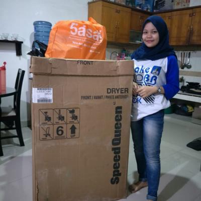 Pengantaran Mesin Dryer Speed Queen